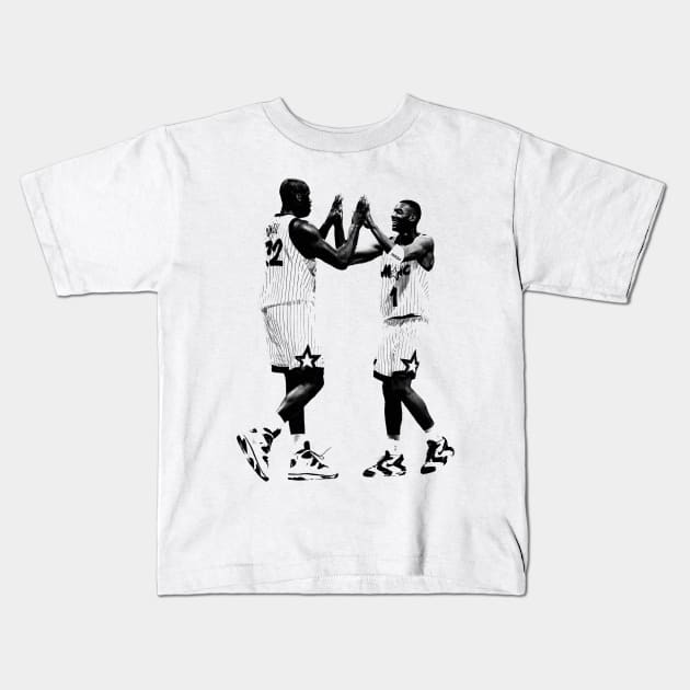 Shaq and Penny Kids T-Shirt by Zluenhurf